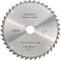 Пильный диск Metabo Precision cut Classic 216х30, Z40
