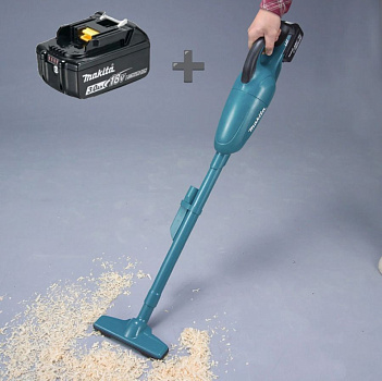 Акумуляторний пилосос Makita DCL180Z +Акумулятор Li-ion Makita 18 В LXT BL1830B (632G12-3)