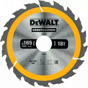 Пиляльний диск construction для мережевих ручних пилок DeWALT DT1936